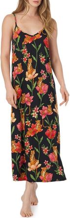 Room Service PJs Floral Nightgown in Blkgrd Flr at Nordstrom, Size X-Small