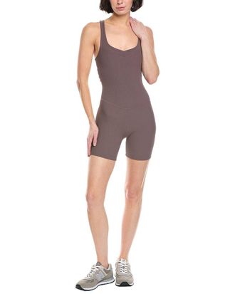 Beyond Yoga Routine Ribbed 5in Biker Jumpsuit