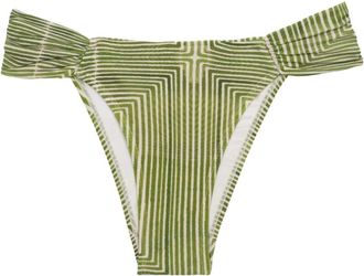 Lenny Niemeyer draped geometric print bikini bottom - Green