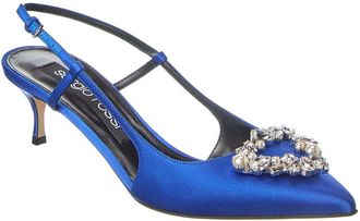 Sergio Rossi Godiva Precious Satin Slingback Pump