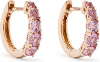 Anita Ko Orecchini a cerchio in oro rosa 18kt con zaffiri