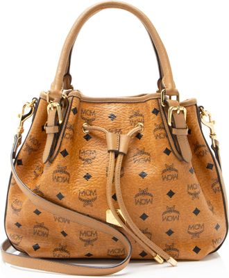 MCM Visetos Drawstring Small Shopper Tote