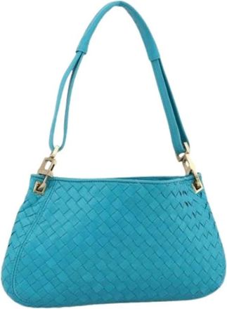 Bottega Veneta Pre-owned Shoulder Bags, female, Blue, Size: ONE SIZE Pre-owned Vintage Shoulder Bag