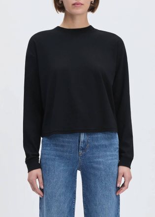 Favorite Daughter Everyday Long Sleeve Tee In Black
