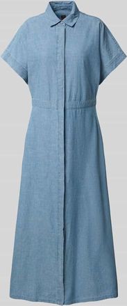 Stefanel Hemblusenkleid in Denim-Optik mit verdeckter Knopfleiste in Jeansblau, Gr&ouml;&szlig;e XS