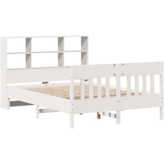 vidaXL Vidaxl - Estructura De Cama Sin Colch&oacute;n Madera De Pino Blanca 140x200 Cm