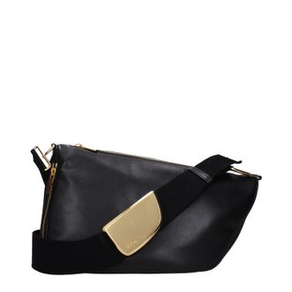 Burberry Damess Shield Crossbodytas Leer Zwart