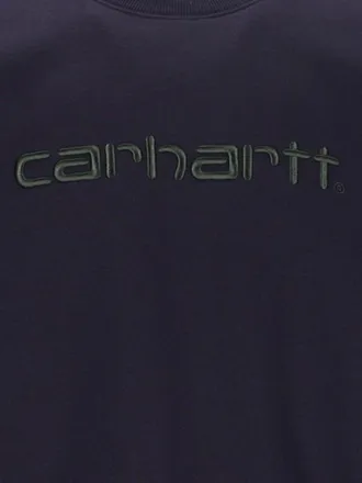 Carhartt Work in Progress Mens Sweatshirt Cotton-Blend Dark Navy Sweatshirts Sweater
