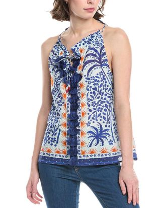 Farm Rio Farm Rio Eyelet Patch Beaded Mini Dress