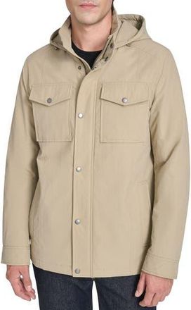 Cole Haan Hooded Waterproof Field Jacket in Khaki at Nordstrom Rack, Size Xx-Large