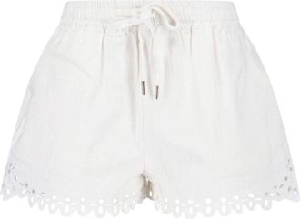 Isabel Marant Straight-Leg White Trousers with Tailored Fit