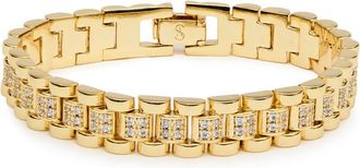 Anisa Sojka Crystal-embellished 18kt Gold-plated Bracelet - One Size