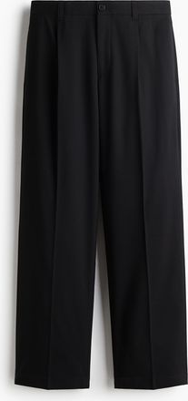 H&M Elegante Hose in Relaxed Fit - Schwarz