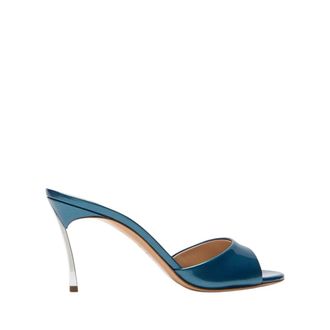 Casadei Heeled Mules, female, Blue, Size: 10 1/2 US Mule Samurai