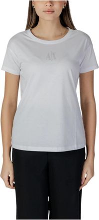 A|X Armani Exchange Stijlvolle High-Waisted Tailored Shorts - Dames - T-shirts - Wit - L - Tops
