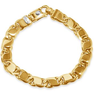Pompeii3 Mens Link 14k Gold (46gram) or Platinum (74gram) 9mm Bracelet 8.25