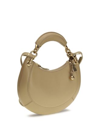 Chlo&eacute; Womens Shoulder Bag Marcie Dusty Beige Calf Leather