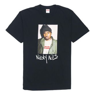 SUPREME FW17 Nas Tee Black Pattern Short Sleeve Unisex SUP-FW17-40