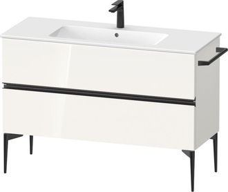 Duravit Sivida Mueble Bajo Lavabo, 2 Cajones, Tirador Negro - Duravit
