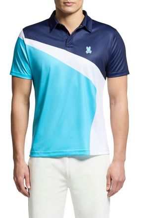 Psycho Bunny Ray Colorblock Sport Polo in Bachelor Button at Nordstrom, Size 6