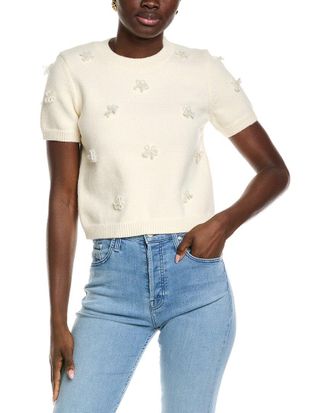 endless rose Endless Rose Pearl Trim Sweater