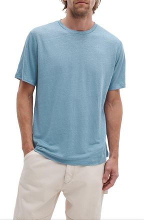 Rag & Bone Classic Linen T-Shirt in Fog Blue at Nordstrom, Size Xx-Large
