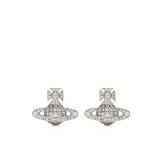 Vivienne Westwood Kristal Stud Oorbellen Orb Detail - Dames - Oorbellen - Grijs - ONE Size - Accessoires