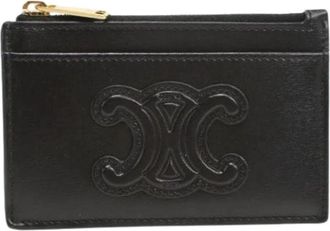 Celine Pre-owned Portemonnee / Muntencase - Dames - Vintage Accessoires - Zwart - ONE Size - Leer - Vintage