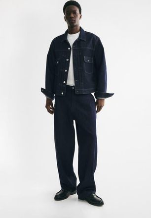 H&M Baggy Jeans in Dark Denim Blue at Nordstrom, Size 33 X 32