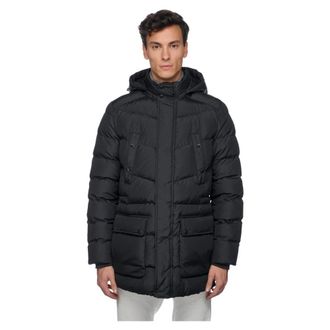 Geox Leitan Long Parka - Heren - Parka Jassen - Zwart - 2XL - Polyester - Jassen