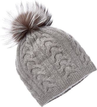 Amicale Cashmere Cable Knit Cashmere Hat