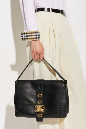 Burberry Rider Medium Bag, Womens, Black