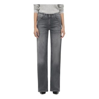 M.A.C Wide Authentic Stretch Denim - female - MAC - Straight Fit Jeans - Gray - XL - Jeans