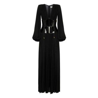 Elisabetta Franchi Red Carpet Jurk - Dames - Jurken - Zwart - Maat: XS Viscose