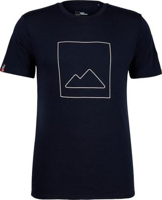 Bergfreunde.de Merino155 R&ouml;mersteinBF. Print Tee Merinoshirt f&uuml;r Herren | blau
