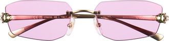 Cartier 56mm Geometric Sunglasses in Gold/pink at Nordstrom