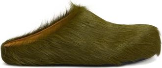 Marni Fussbett Sabot - Dames - Slip ons - Groen - 37 EU - Leer - Schoenen
