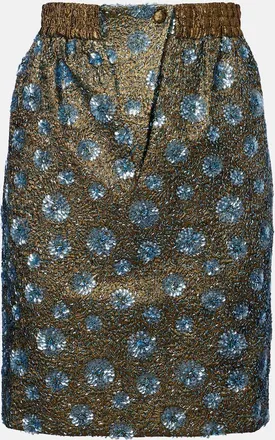 Jacques Wei Falda tubo floral con lentejuelas