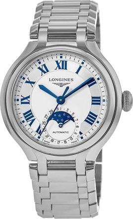 Longines Primaluna Moonphase Moonphase Ivory Dial Stainless Steel Womens Watch L8.126.4.71.6