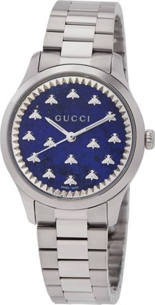 Gucci G-Timeless Watch With Bees Blue Dial Ladies Watch YA1265043