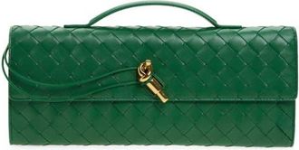 Bottega Veneta Long Andiamo Intrecciato Clutch Bag in 3195 Jungle-Muse Brass at Nordstrom