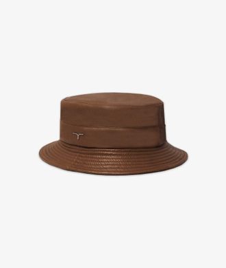 Larusmiani Leather Bucket Hat Hat