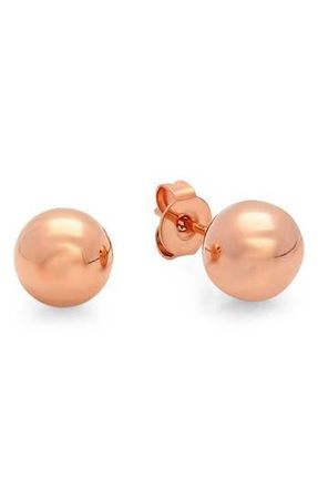 Steeltime 18k Rose Gold Plated Ball Stud Earrings at Nordstrom Rack