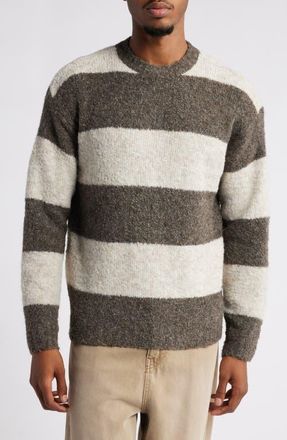 BDG Stripe Boucl&eacute; Sweater in Ecru at Nordstrom, Size Medium
