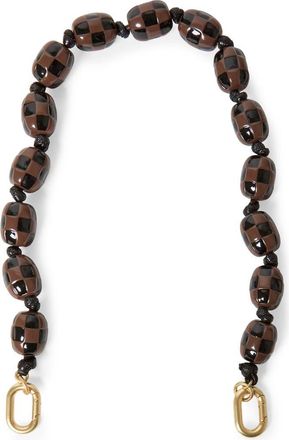 Clare Vivier Porcelain Heart Shortie Strap in Black/Brown at Nordstrom