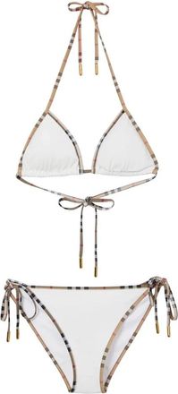 Burberry Vintage Check Bikini - Dames - Bikinis - Wit - L - Badmode