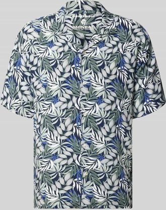 Mc Neal Regular Fit Freizeithemd aus reiner Viskose in Marine, Gr&ouml;&szlig;e XXL