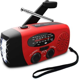 OEM Radio Solar Port&aacute;til, Radio De Emergencia Con Manivela, Radio Meteorol&oacute;gica Am/fm/noaa Con Dinamo, Bater&iacute;a Externa Recargable De 2000 Mah, Cargador Us