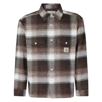 Carhartt Work in Progress Camicia L/S Esterson - - Shirts - Uomo - Marrone - L