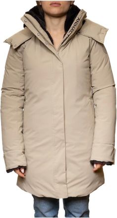 Save The Duck Samantah Parka - Dames - Parka Jassen - Beige - M - Leer - Jassen